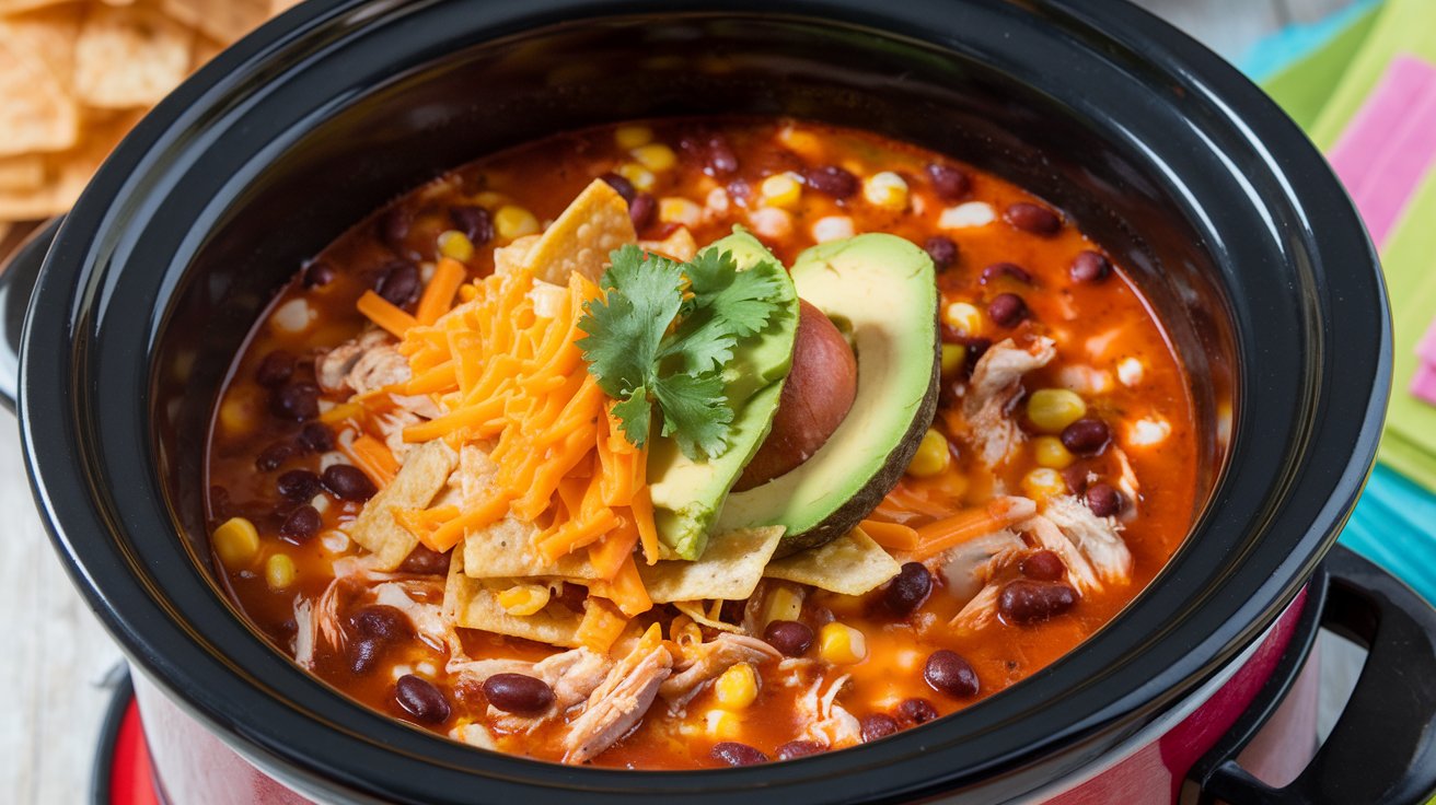 Crockpot Chicken Enchilada Soup