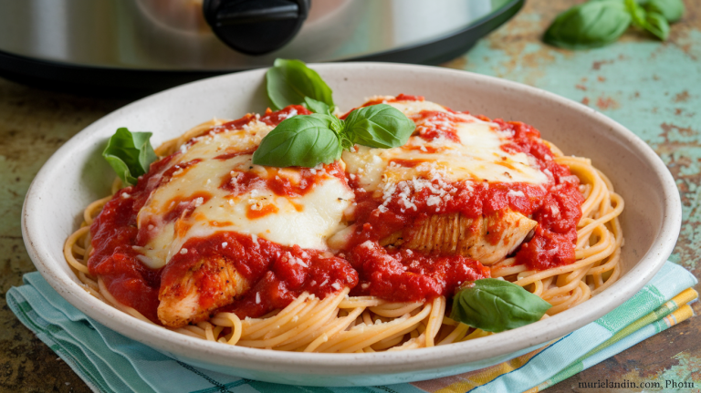 Crockpot Chicken Parmesan_easy dinner recipes in slow cooker