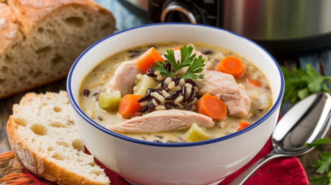 Crockpot Chicken and Wild Rice Soup