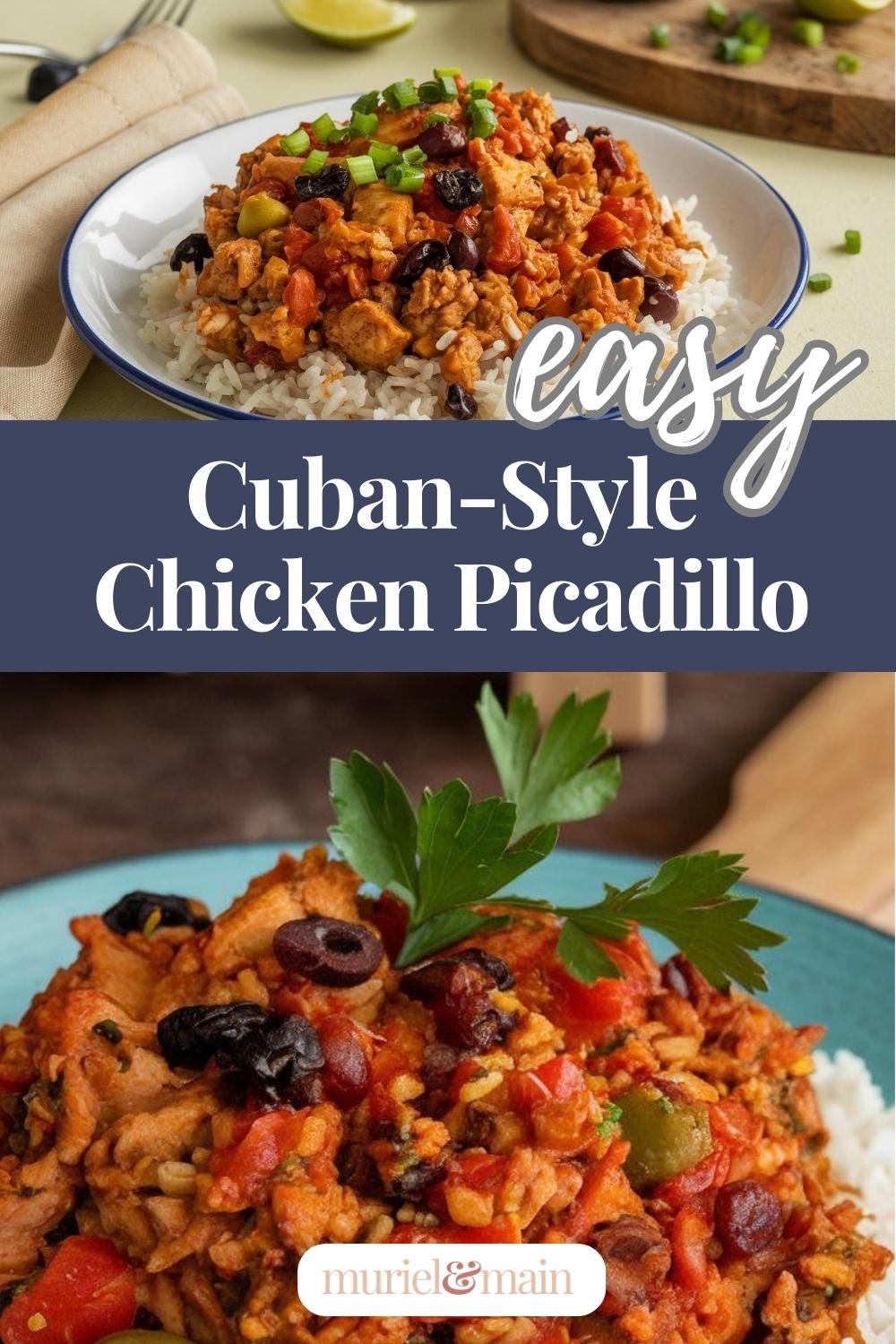 Easy and delicious!  Cuban-Style Chicken Picadillo Recipe with ground chicken.
