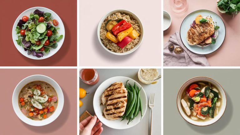 A collection of Healthy Lunch Recipes Under 300 Calories