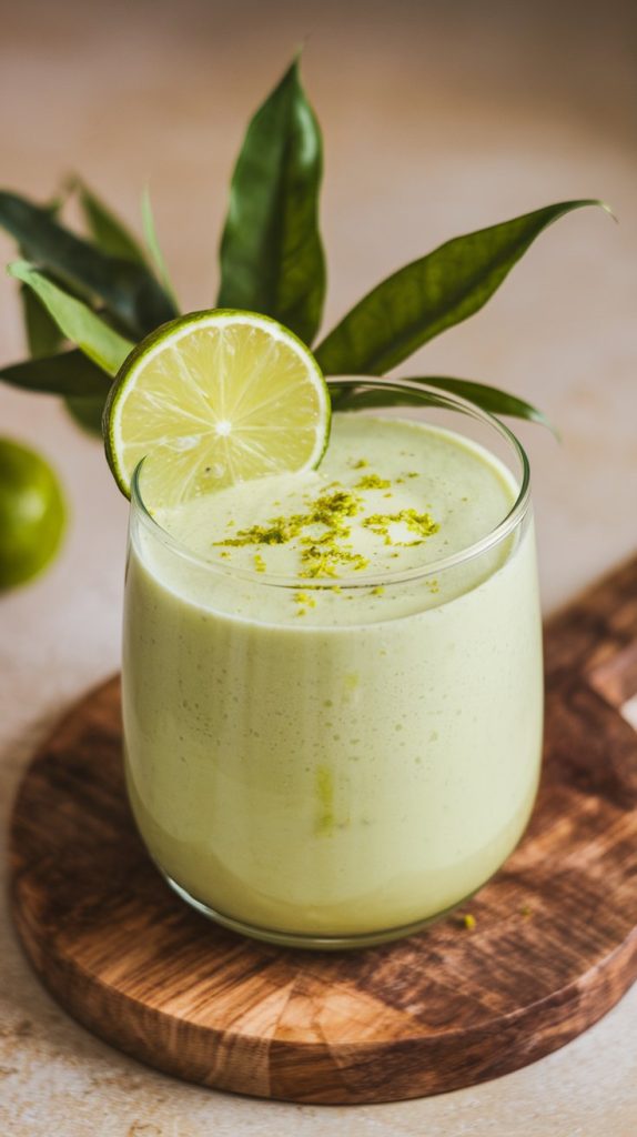 Key Lime Pie Shake, a high protein breakfast or sweet treat!