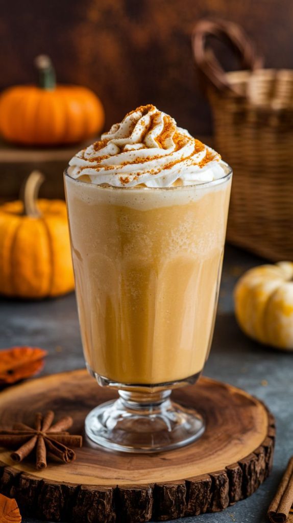 Pumpkin Pie Protein Shake, a high protein shake recipe