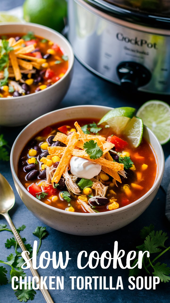 How to Make Slow Cooker Chicken Tortilla Soup