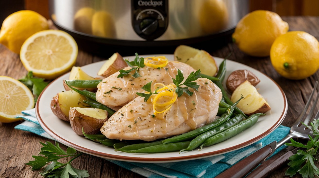 Crockpot Lemon Herb Chicken